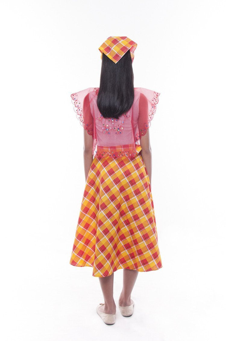 BARONG WAREHOUSE - GS04 Girls' Baro't Saya Red Set Costume