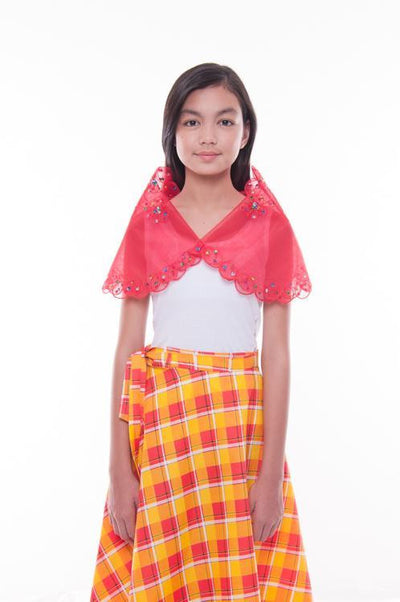 BARONG WAREHOUSE - GS04 - MADE-TO-ORDER - Girls' Baro't Saya Red Set