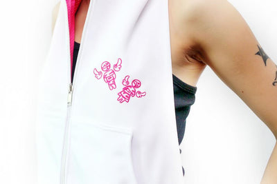 BARONG WAREHOUSE - BY:CHelo Reversible Hoodie - Hot Pink and White