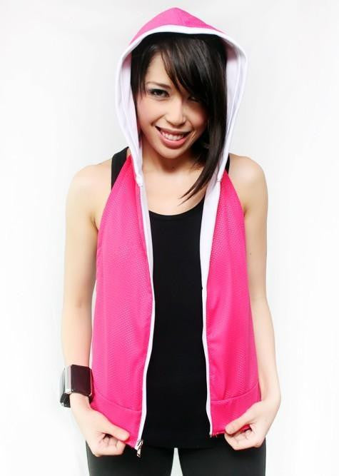 By:chelo Reversible Hoodie - Hot Pink And White