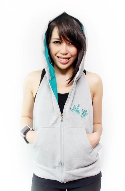BARONG WAREHOUSE - BY:CHelo Reversible Hoodie - Teal and Gray