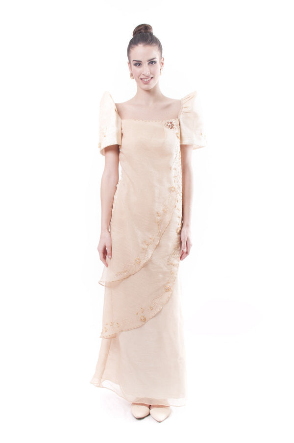 Pre-Order - Filipiniana Two-Layer Gown 002 Dress