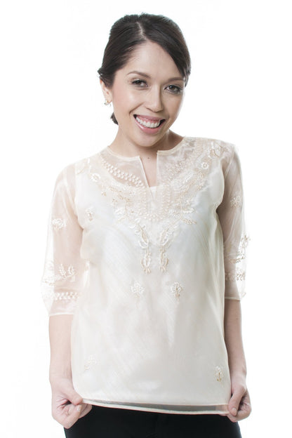 BARONG WAREHOUSE - WK01 - Classic Kimona Beige - Filipiniana