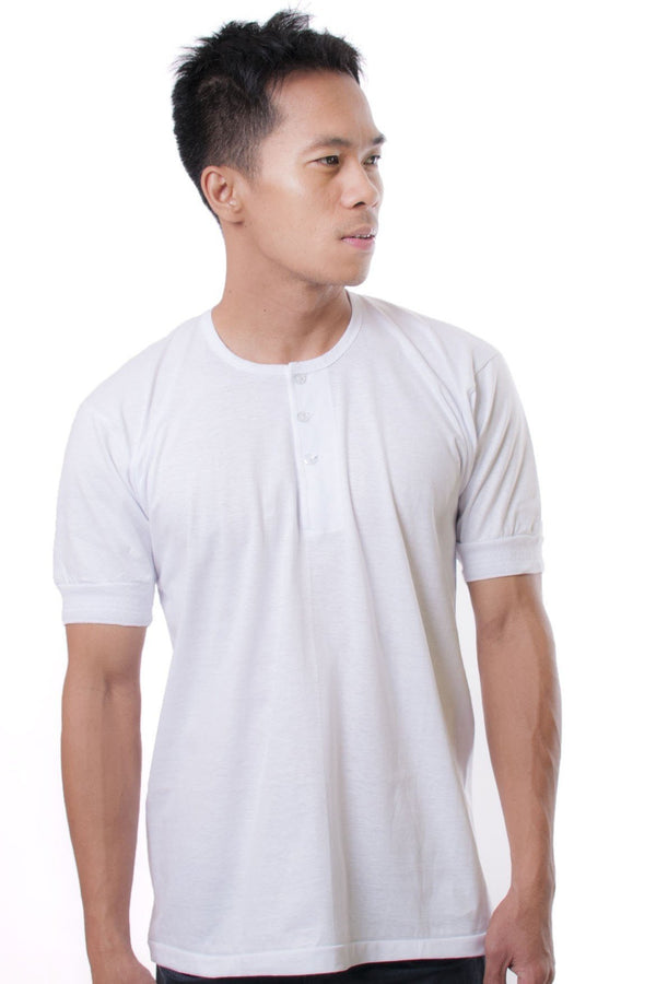 BARONG WAREHOUSE - MUS1 - Camisa de Chino - Short-Sleeve - White