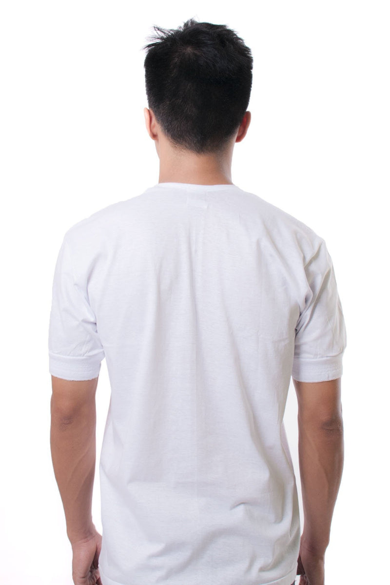 BARONG WAREHOUSE - MUS1 - Camisa de Chino - Short-Sleeve - White