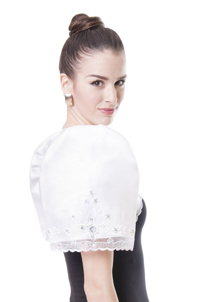 BARONG WAREHOUSE - WR01 - Mestiza Bolero White - Filipiniana