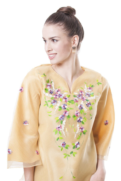 BARONG WAREHOUSE - WK13 - Painting Kimona Gold- Filipiniana