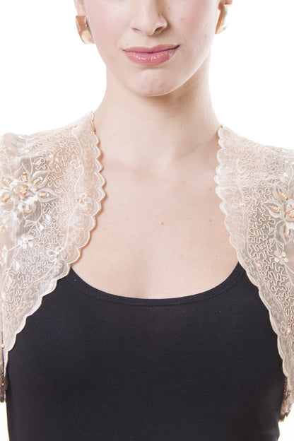 BARONG WAREHOUSE - WR03 - Mestiza Bolero Beige - Filipiniana