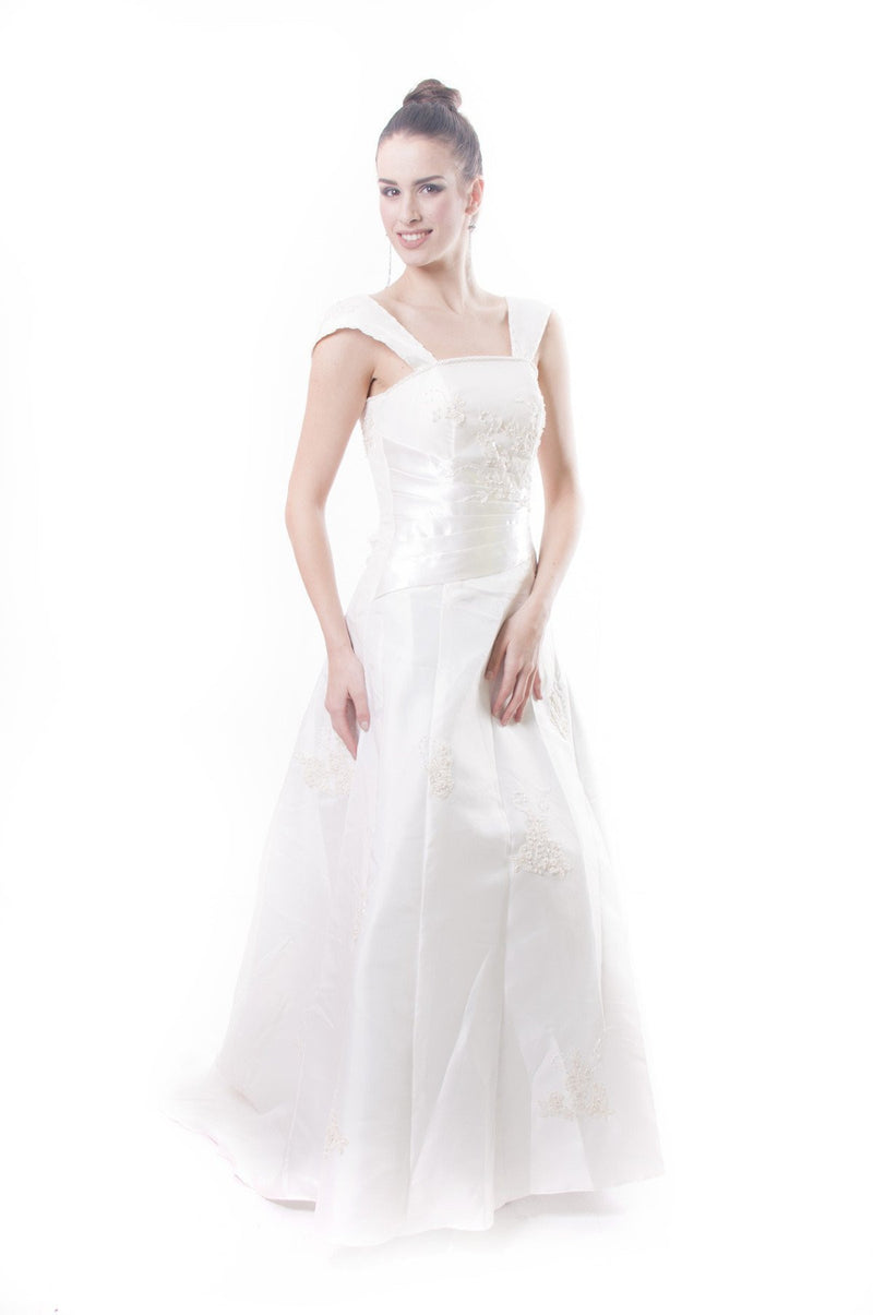 BARONG WAREHOUSE - ID02 Bridal Satin Floor Length Gown Wedding
