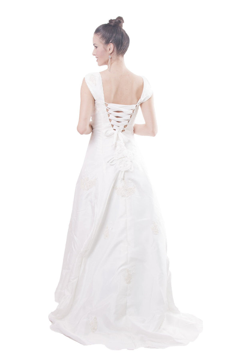 BARONG WAREHOUSE - ID02 Bridal Satin Floor Length Gown Wedding