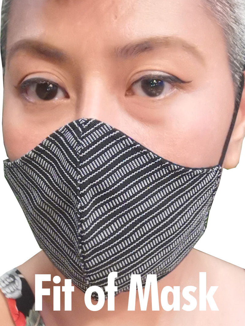 BARONG WAREHOUSE - FX06 - Banaue, Ifugao Hand-Woven Face Mask - Black