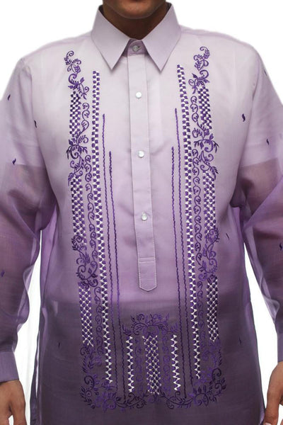 BARONG WAREHOUSE - MJ26 - Jusi Barong Tagalog Monochromatic Purple