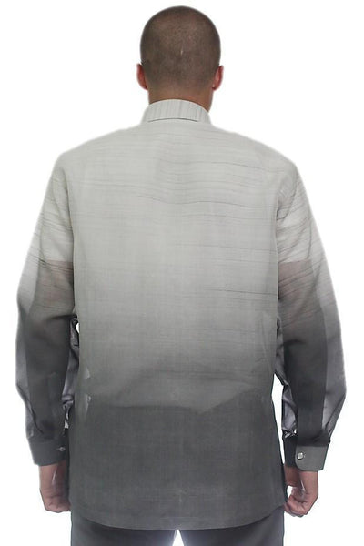 BARONG WAREHOUSE - MJ11 - Jusi Pina Barong Tagalog Monochromatic Gray