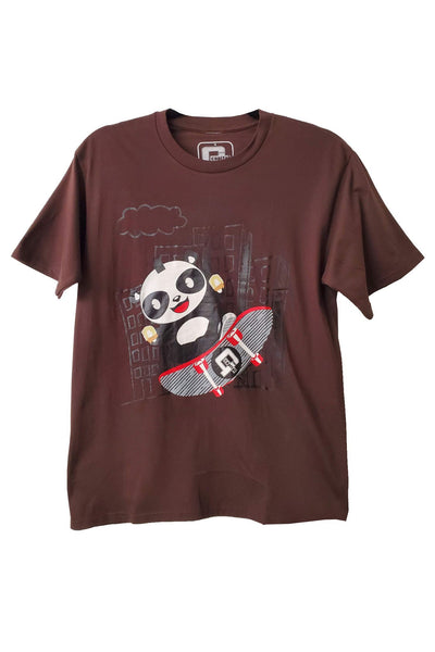 BARONG WAREHOUSE - Capital G - Panda Skate Brown Tee