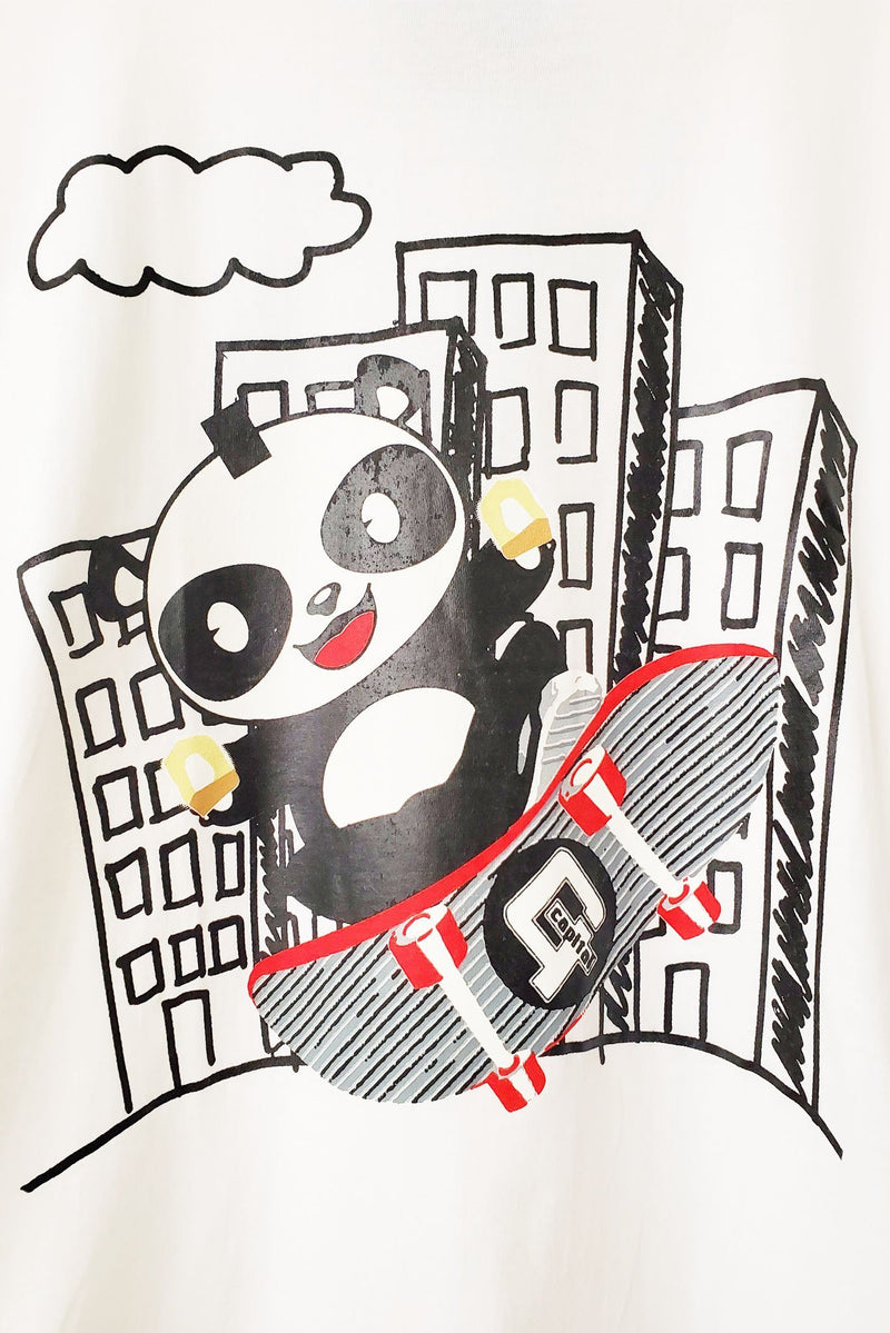 Capital G - Panda Skate White Tee T-Shirt
