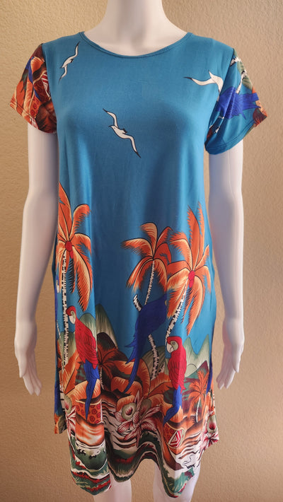 BARONG WAREHOUSE - WT50 - Duster Filipina House Summer Comfortable Dress - Short-Sleeve