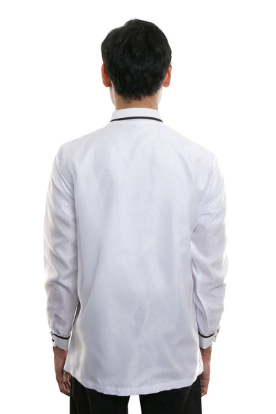 BARONG WAREHOUSE - MO07 - Organza Barong Tagalog with Lining White