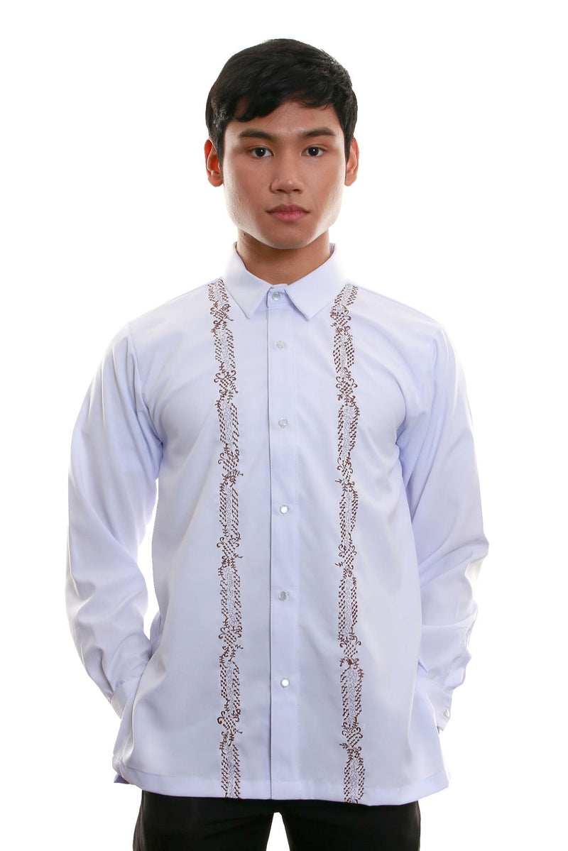 Bihis Mayaman White Long-Sleeve 006 Office Barong