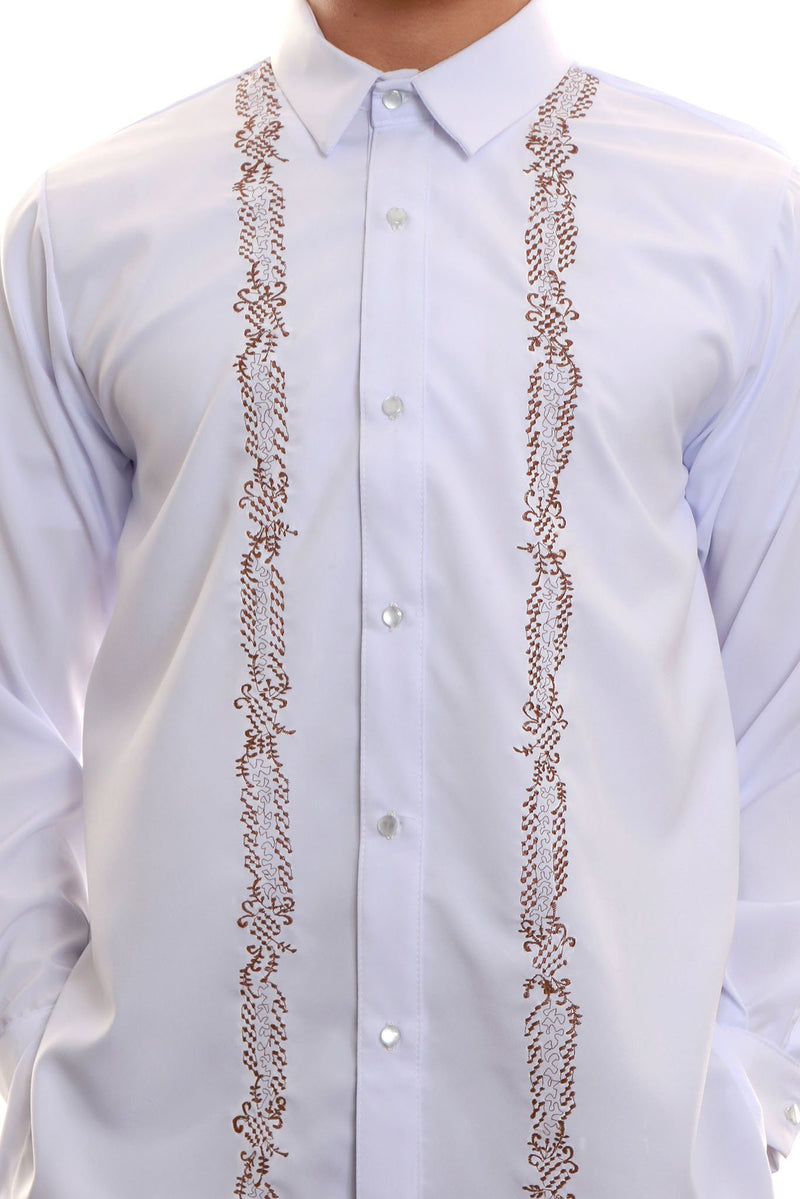 Bihis Mayaman White Long-Sleeve 006 Office Barong