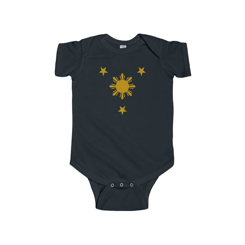 Three Stars & Sun - Infant Onesie 9 Colors Available 12M / Black Kids Clothes