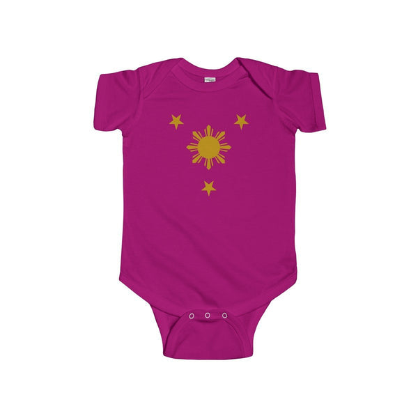 BARONG WAREHOUSE - Three Stars & Sun - Infant Onesie 9 Colors Available 12M / Fuchsia Kids Clothes