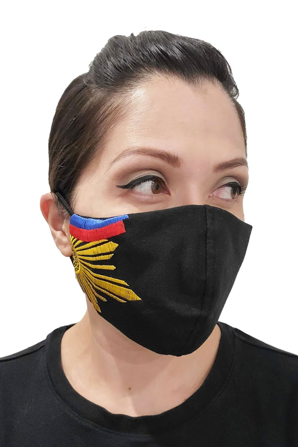 BARONG WAREHOUSE - FX02 Filipino Flag Face Mask Black