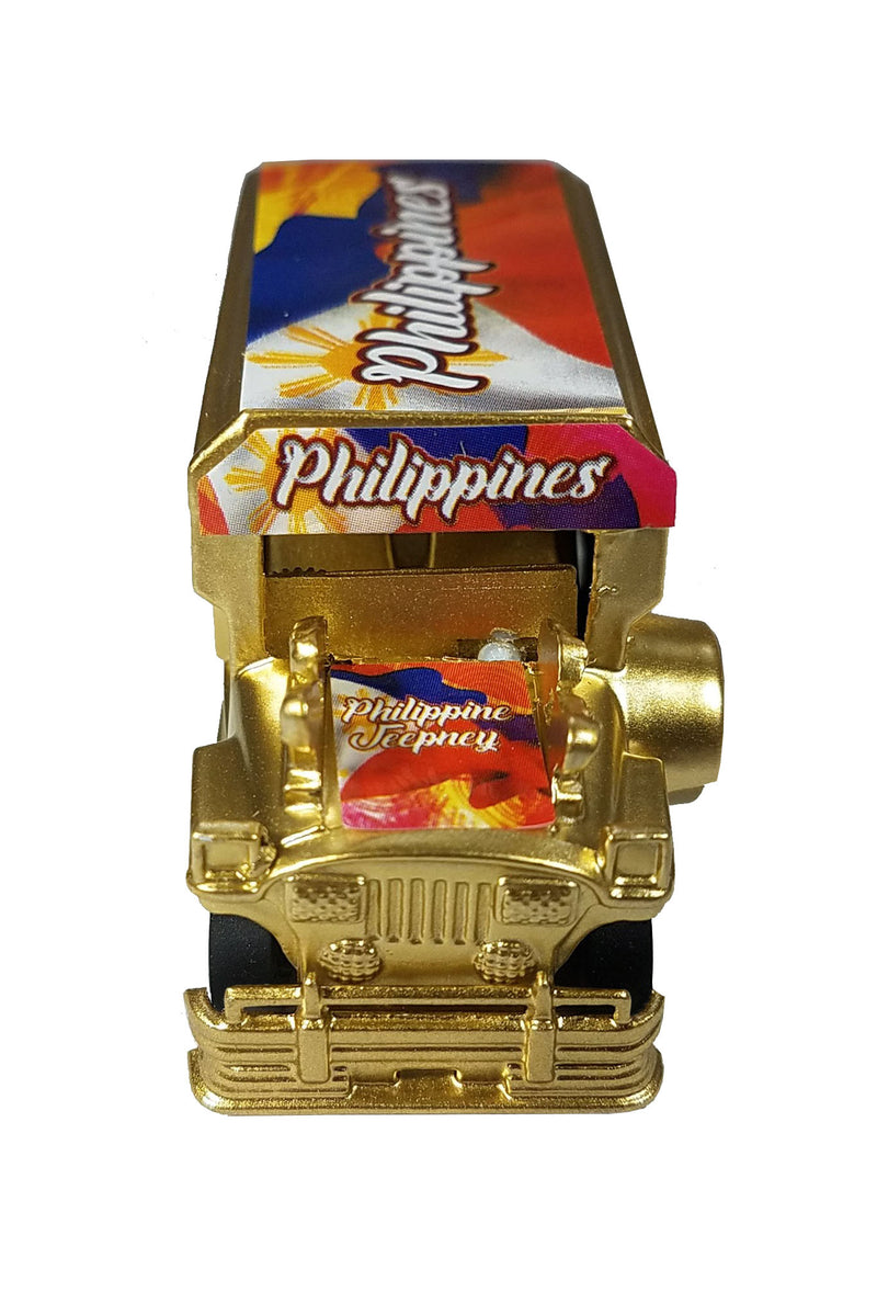 Barong Wrarehouse - Filipino Miniature  Jeepney Diecast Figurine Philippine Flag Pinoy Pride Gold Edition