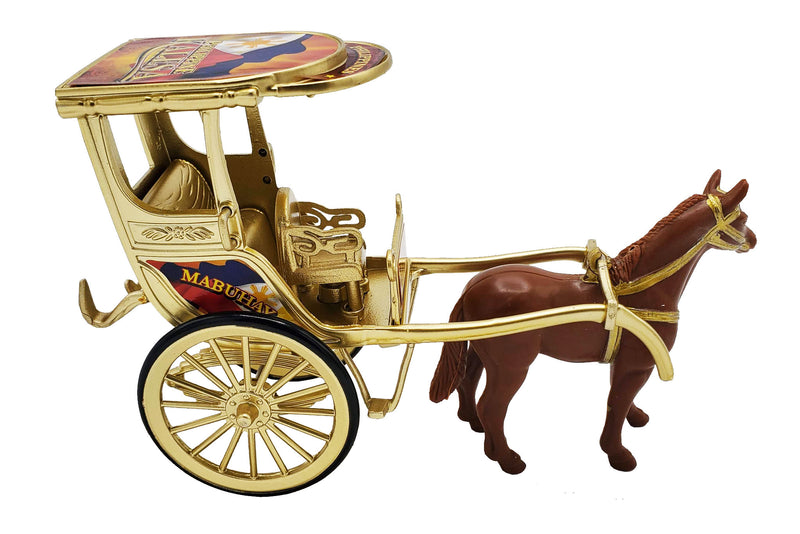 BARONG WAREHOUSE - FH10 Kalesa Figurine Philippine Gold Edition Horse and Carriage Decor