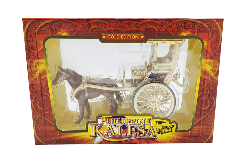 BARONG WAREHOUSE - FH10 - Kalesa Figurine Philippine Gold Edition Horse and Carriage Decor