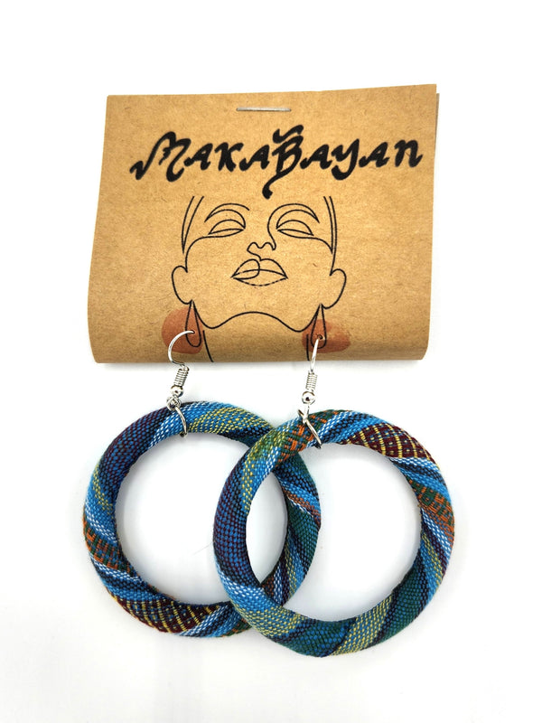 Barong Warehouse - Makabayan Wear - VMWE4 Yakan Earrings - Aquamarine