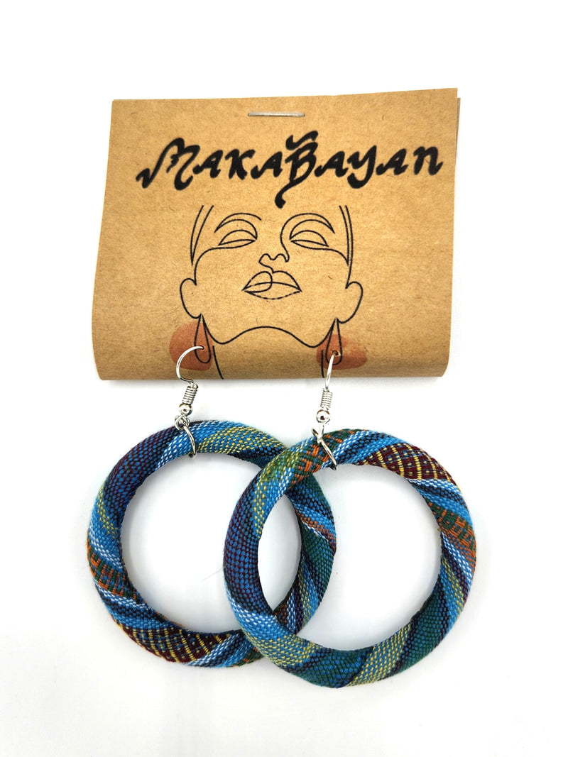 Makabayan Wear - Barong Warehouse - Yakan Earrings - Aquamarine