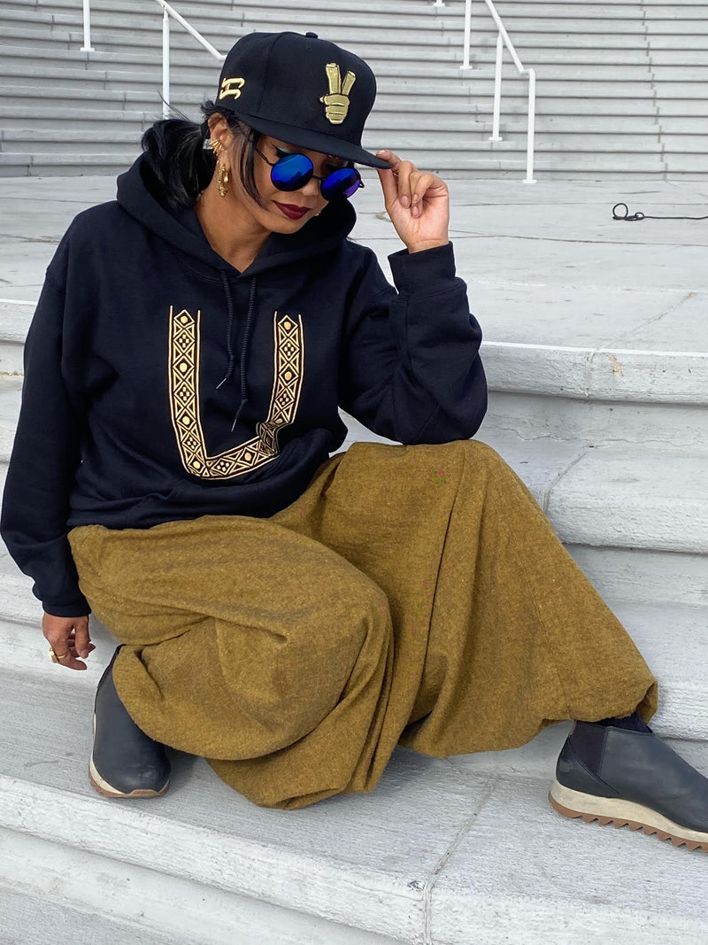 BARONG WAREHOUSE - VLM01 - Barong Pullover Hoodie - Gold Embroidery