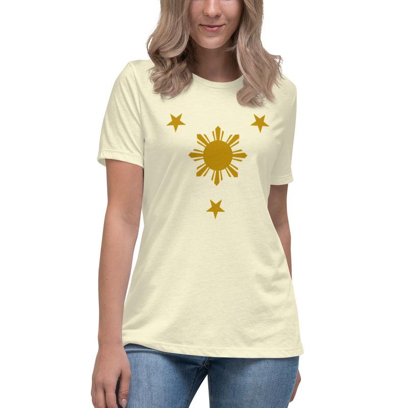 XWT01 - Three Stars and Sun Women's Relaxed T-Shirt - 10 Colors Available